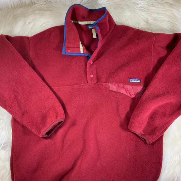 Patagonia Jackets & Blazers - Patagonia NWOT Red Synchilla Pullover Sweater L